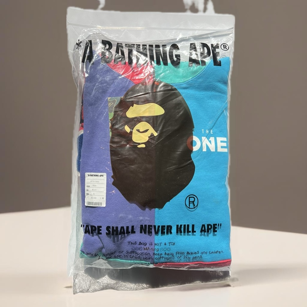 A Bathing Ape “The One” Shark Hoodie (FW18) Multi-Color, Size XL